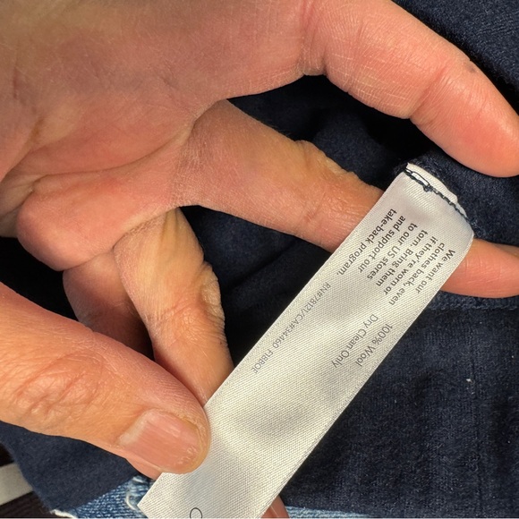 Eileen Fisher Navy Wool Ankle Pants Size L Pull On Stretch Workwear Minimal - Picture 11 of 14